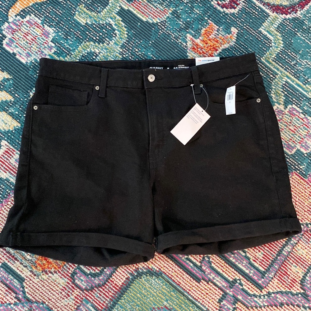 NEW Old Navy O.G. Straight shorts 18 black NWT